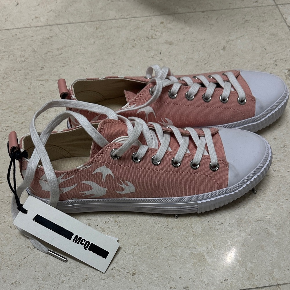 McQ by Alexander McQueen Swallow Swarm Vulc Low-Top Sneakers, NWT